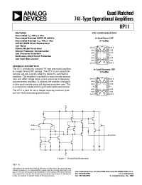 Datasheet OP11E manufacturer Analog Devices