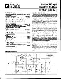 Datasheet OP-15BZ/883 manufacturer Analog Devices