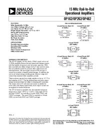 Datasheet OP162G manufacturer Analog Devices