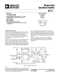 Datasheet OP177G manufacturer Analog Devices