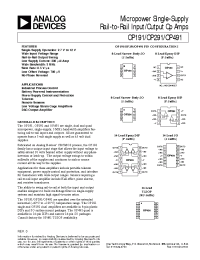 Datasheet OP191 manufacturer Analog Devices