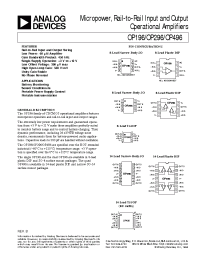 Datasheet OP196GP manufacturer Analog Devices