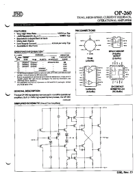 Datasheet OP-260 manufacturer Analog Devices