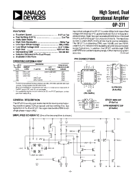 Datasheet OP-271ARC/883 manufacturer Analog Devices