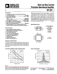 Datasheet OP-297 manufacturer Analog Devices