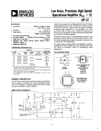 Datasheet OP-37BRC/883 manufacturer Analog Devices