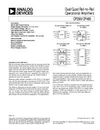 Datasheet OP495G manufacturer Analog Devices