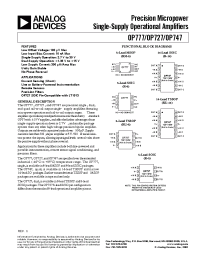 Datasheet OP727 manufacturer Analog Devices