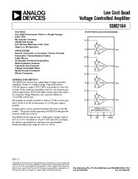 Datasheet SSM2164S manufacturer Analog Devices