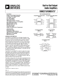 Datasheet SSM2275P manufacturer Analog Devices