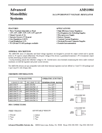 Datasheet AMS1084CM-285 manufacturer AMS
