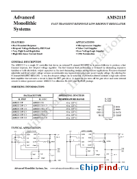 Datasheet AMS2115P manufacturer AMS