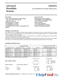 Datasheet AMS2911-25 manufacturer AMS