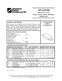 Datasheet 1011LD200 manufacturer APT