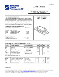 Datasheet 1214-300M manufacturer APT