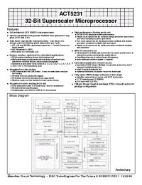 Datasheet ACT-5231PC-133F22Q manufacturer Aeroflex
