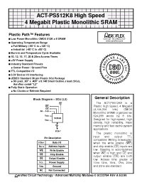 Datasheet ACT-9S512K8W-015L2T manufacturer Aeroflex