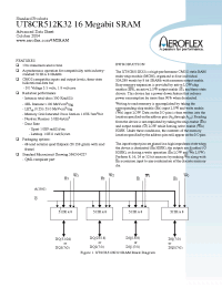 Datasheet UT8CR512K32-17VWA manufacturer Aeroflex