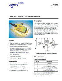 Datasheet D1861A manufacturer Agere