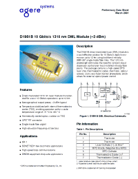 Datasheet D1861B manufacturer Agere
