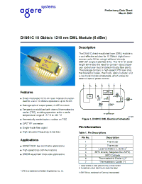 Datasheet D1861C manufacturer Agere
