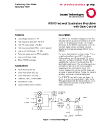 Datasheet W3013BCL manufacturer Agere