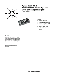 Datasheet 5082-B01G-0L000 manufacturer Agilent