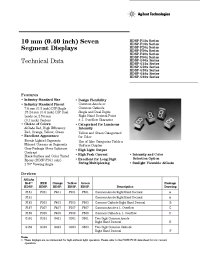 Datasheet 5082-F151-00016 manufacturer Agilent