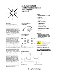 Datasheet ABA-31563-BLKG manufacturer Agilent