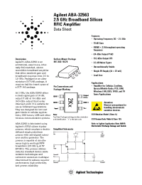 Datasheet ABA-32563-BLKG manufacturer Agilent