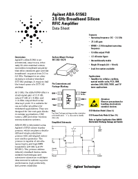 Datasheet ABA-51563 manufacturer Agilent