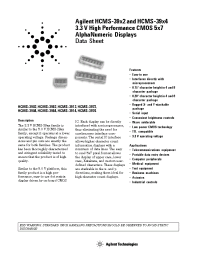 Datasheet HCMS-3904 manufacturer Agilent