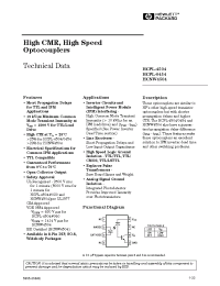 Datasheet HCNW4504 manufacturer Agilent