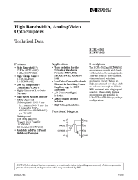 Datasheet HCPL4562 manufacturer Agilent