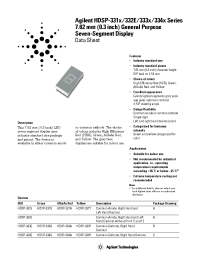 Datasheet HDSP-331A-GK000 manufacturer Agilent