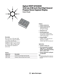 Datasheet HDSP-521A-JJ000 manufacturer Agilent