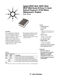 Datasheet HDSP-B66Z-FF000 manufacturer Agilent