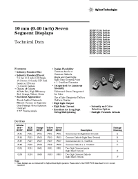 Datasheet HDSP-F201-DE000 manufacturer Agilent
