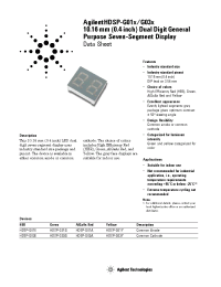 Datasheet HDSP-G01A manufacturer Agilent