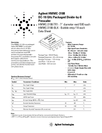 Datasheet HMMC-3108 manufacturer Agilent