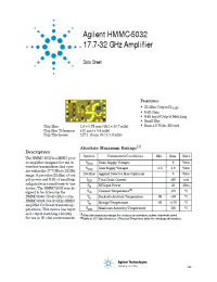 Datasheet HMMC-5032 manufacturer Agilent