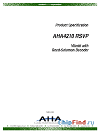 Datasheet AHA4210RSVP manufacturer AHA