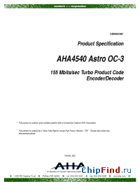 Datasheet AHA4540A-086PQC manufacturer AHA