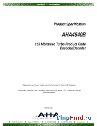 Datasheet PS4540B manufacturer AHA