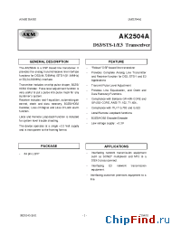 Datasheet AK2504A manufacturer AKM