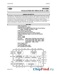 Datasheet AK4395VF manufacturer AKM