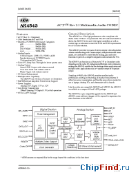 Datasheet AK4543VQ manufacturer AKM