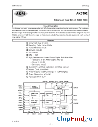 Datasheet AK5392-VS manufacturer AKM
