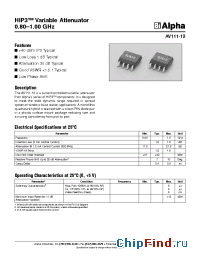 Datasheet AV111-12 manufacturer Alpha