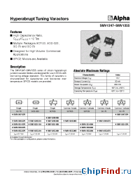 Datasheet SMV1249-003 manufacturer Alpha
